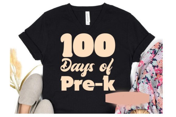100 Days of School T-Shirt Graphics and T-Shirt Designs