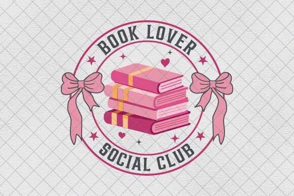 Book Lover Social Club Coquette Book PNG Graphics