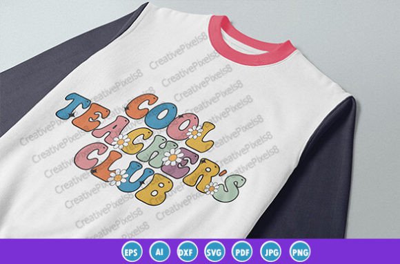 Cool Teacher s Club Retro Wavy Teacher T Graphics