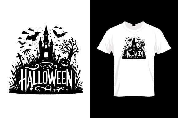 Halloween Theme T-shirt Design Vector