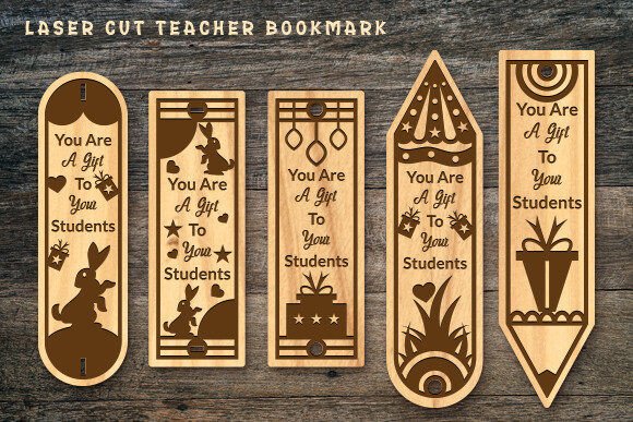 Laser Cut Teacher Bookmark Svg Bundle