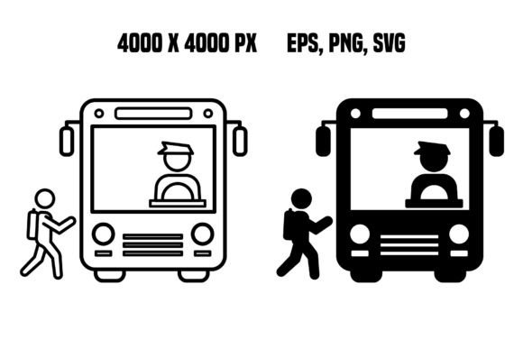 School Bus Icons: Graphics for Creative Sellers
