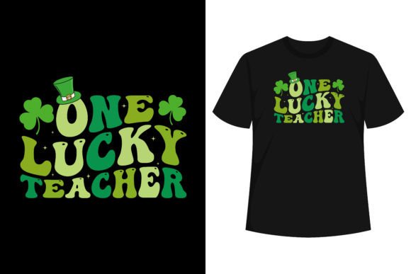 Womens Shamrock One Lucky Teacher Graphics